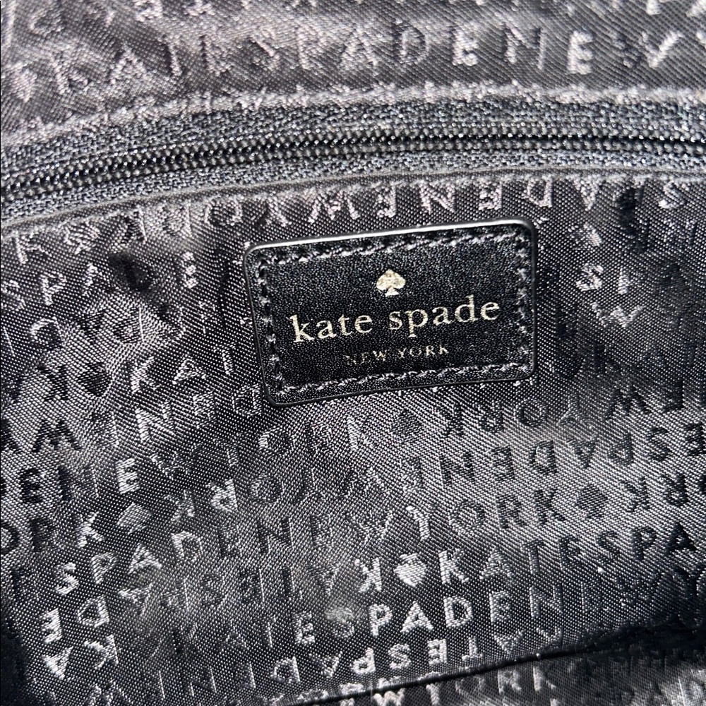 Kate Spade Black Leather Story Book Shoulder Bag with Chain Strap 11”x 6” EUC - Picture 7 of 8